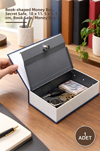 Yenilig 1 piece book safe piggy bank - money box in the shape of a book, hidd...
