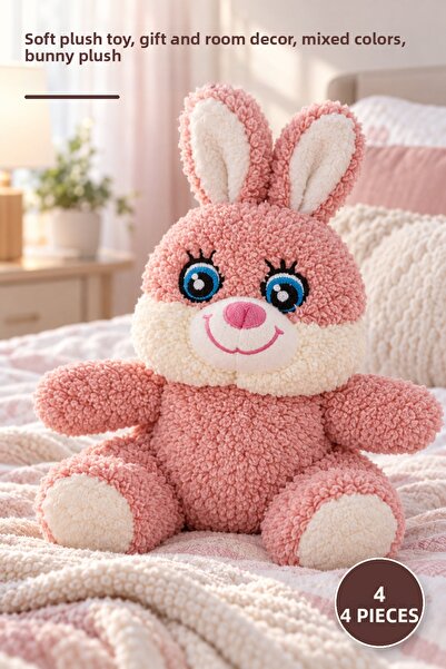Yenilig 4 Pieces Plush Rabbit – Soft Plush Toy, Gift and Room Decoration, Mix...