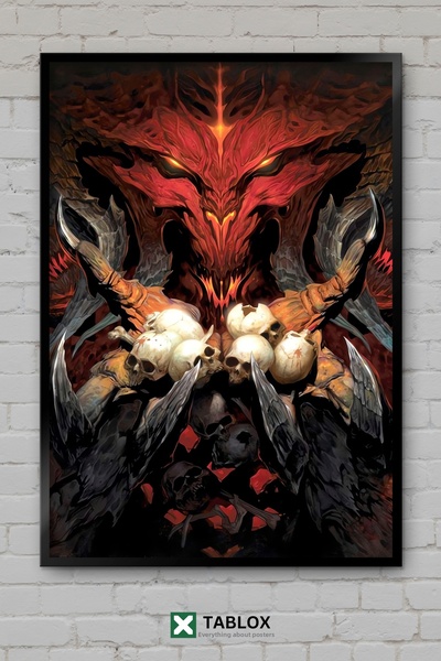 tablomaxtbx Diablo Skulls Skull Video Game Game Poster fantastic cu aspect de...