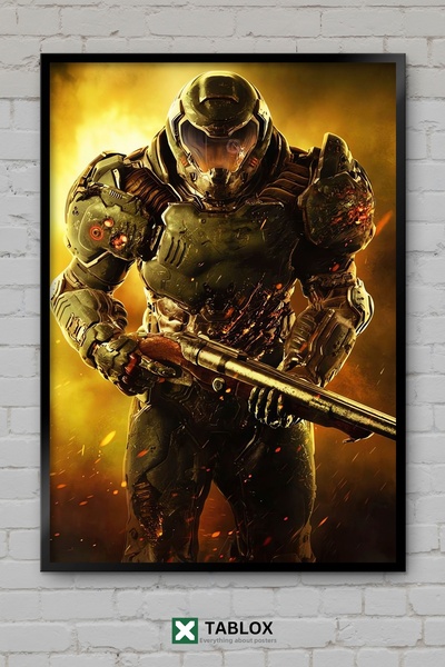 tablomaxtbx Doom Marine Doomguy Personaj de joc FPS Tablou decorativ înrămat ...