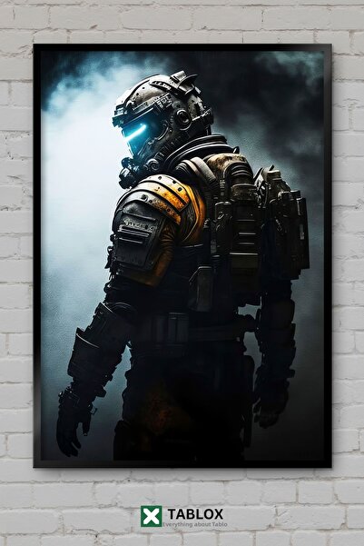 tablomaxtbx Αφίσα τρόμου για βιντεοπαιχνίδια Dark Dead Space Armor, Διακοσμητ...