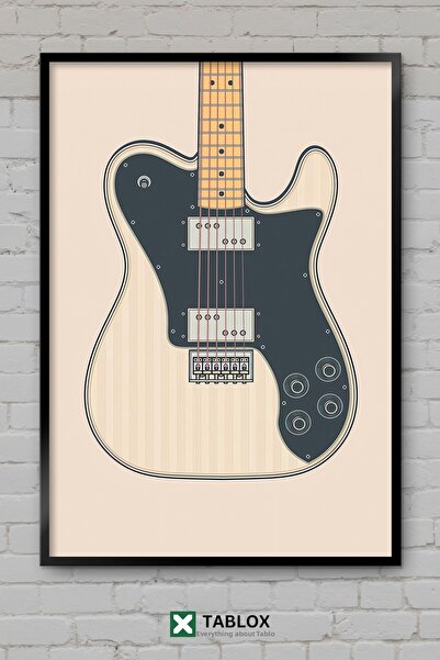 tablomaxtbx Πολυτελής Ολυμπιακή Λευκή Κιθάρα Telecaster, Διακοσμητικός Πίνακα...