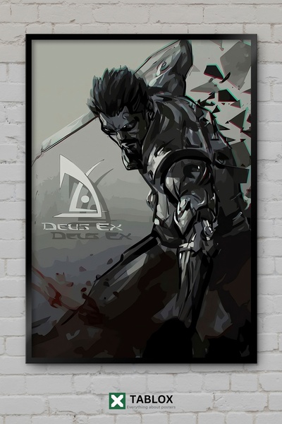 tablomaxtbx Διακοσμητικός πίνακας MDF Deus Ex Game Science Fiction Cyberpunk ...