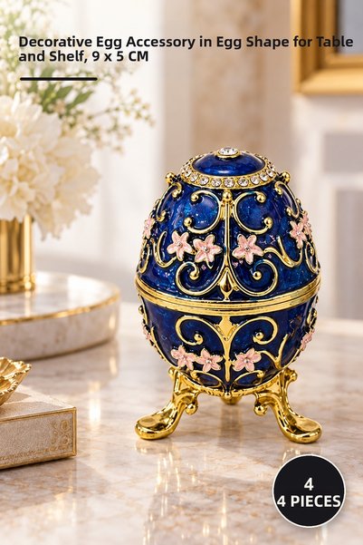 Yenilig 4 Pieces of Stone Egg Decorative Ornaments – Accessory Egg Form Styli...