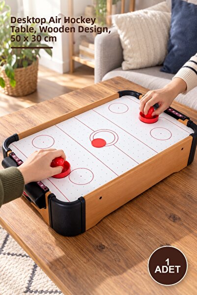 Yenilig 1 Piece Wooden Desktop Air Hockey Game – Desktop Game Board Wooden De...