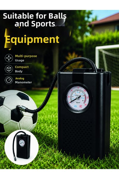 Lisinya Multi-Purpose Portable Air Pump Vehicle Bicycle Ball Tire Inflator Pu...