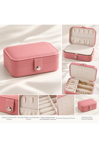 Noveria Studio Essentials Collection Cove Pink Compartmentalized Jewelry Box ...