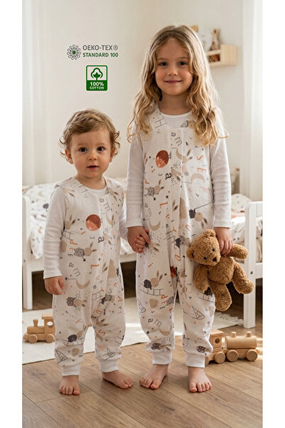 Las Vivas Kids Kışlık Pamuklu Pazen Uyku Tulumu , 1 Tog Organik Çocuk Ve Bebe...