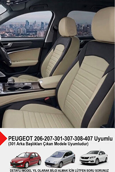 GM-DESIGN Mocha Taytüyü Oto Koltuk Kılıfı (PEUGEOT 206-207-208-306-307-407 Uy...