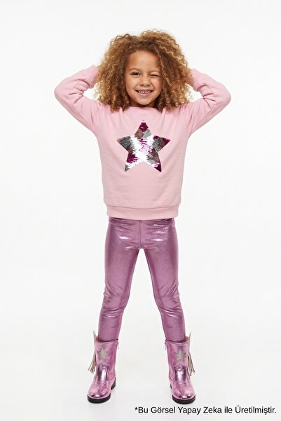Le Mabelle Pink Shiny Girls' Tights - Huete
