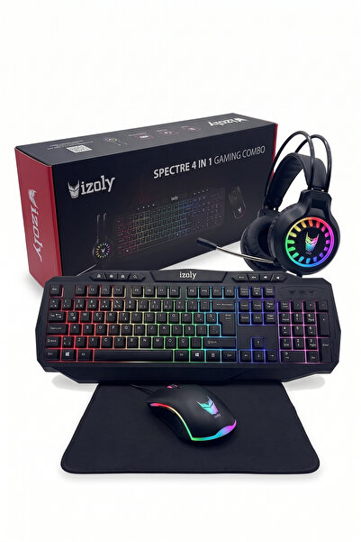 IZOLY İzoly Spectre 4 in 1 Gaming Combo Klavye+Mouse+Kulaklık+Mousepad Seti