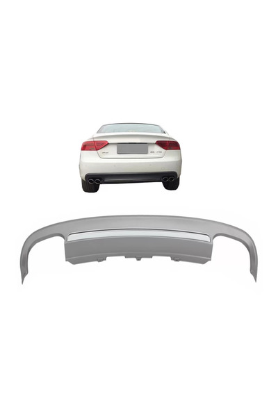 tuningset Difuzor Bara Spate compatibil cu Audi A5 8T 2 Uși Coupe Cabriolet 2...
