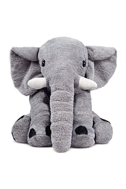 Özgüner Oyuncak 65 cm Soft Sleeping Companion Light Gray Elephant