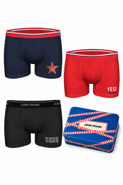 John Frank ÜÇLÜ METAL KUTU BOXER