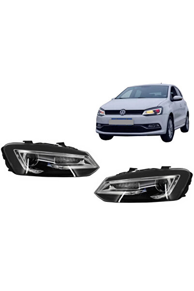 tuningset Faruri LED XENON HID compatibil cu VW Polo 6R 6C 61 2011-2017 Light...