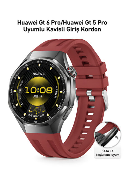 Dexmon Huawei GT 7 Pro / GT 6 Pro / GT 5 Pro 46mm Uyumlu Metal Tokalı Kavisli...