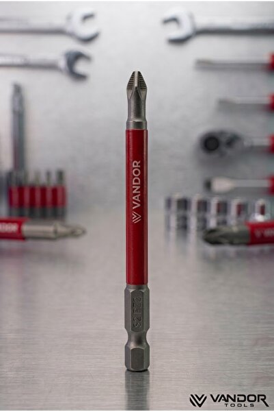 Vandor Anti Slip Bit Kaydırmaz Bits S2 Yüksek Kalite Çelik PZ2 75 - 729927867410