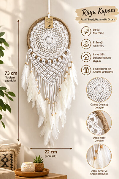 kapadokyahediyelik Düş Kapanı,Dreamcatcher, Rüya Kapanı,Dekoratif Duvar Süsü