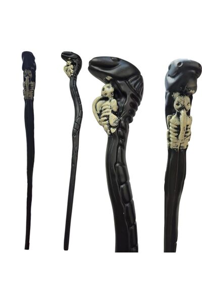 partidolu Halloween Yılan Topuz Başlıklı Plastik Magıc Wand Snake Asa Baston ...