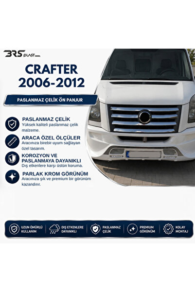 BRSPLAST Volkswagen Crafter Uyumlu 2006-2012 Krom Ön Panjur 5 Parça Paslanmaz...