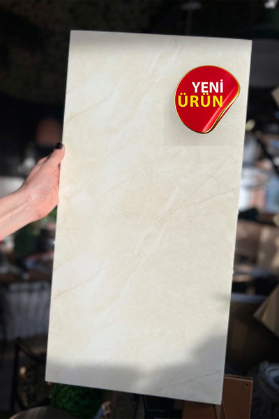 Bien Home 10 Adet, 30x60 Cm Açık Krem Bej Renkler Lüks Mermer Desenli Kendind...
