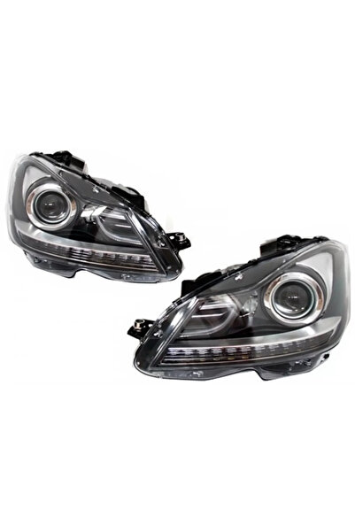 tuningset Faruri LED DRL Bi-Xenon compatibile cu Mercedes Clasa C W204 Facelift