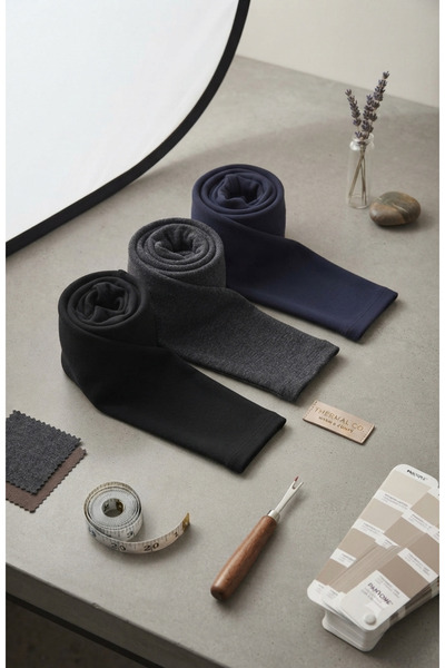 JAKC WAYS Women's 3 Color Cotton Thermal Leggings - Unisex / Black Anthracite Navy Blue Thermal Underwear