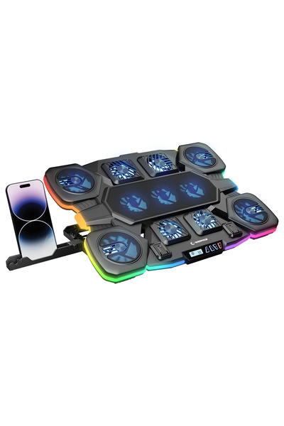 Rampage S50 Glacier RGB Işıklı 11 Fanlı LCD Göstergeli 1 Type C 1 Usb Girişli...
