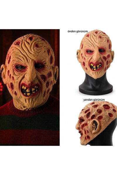 partidolu Halloween Lateks Freddy Krueger Maskesi Yetişkin