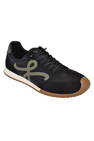 Voyager Lastik Bağcıklı Erkek Spor Ayakkabı Sneaker VOY-472 SİYAH