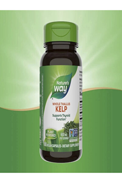 Nature's Way Kelp Whole1 00 Capsules Thallus 100 Laminariales Sodium Iodine T...