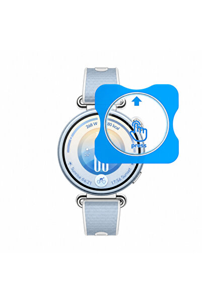 MMP SHOP Huawei Watch Gt7 41mm Uyumlu Kolay Kurulum Aparatlı Temperli Cam Ekr...