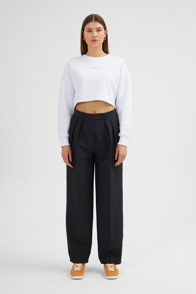 Looker Club Kadın Crop Sweatshirt - All Eyes On Me Temalı 2023527
