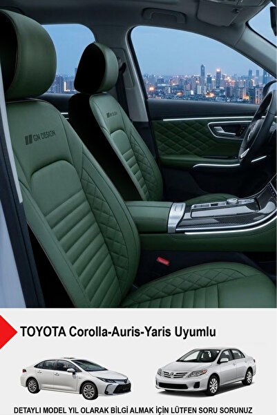 GM-DESIGN İstanbul Serisi Deri Oto Koltuk Kılıfı (TOYOTA Corolla-Auris-Yaris ...