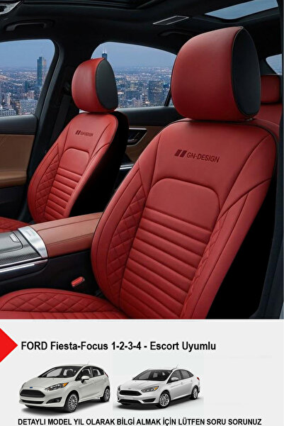 GM-DESIGN İstanbul Serisi Deri Oto Koltuk Kılıfı (FORD Focus-Fiesta-Escort Uy...