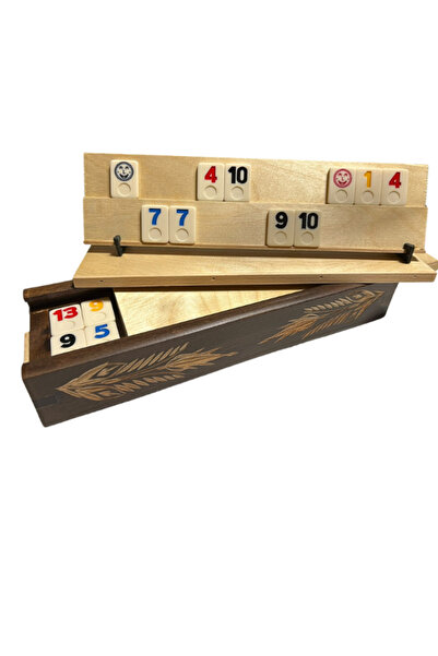 unbranded Joc de Rummy cu piese din piatră - Maro