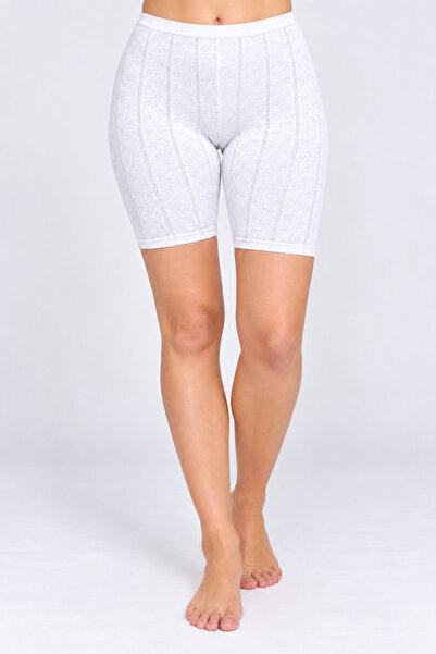Altınay 5 Pieces Women's Plus Size Jacquard (Transfered) Above-Knee Short Leg...