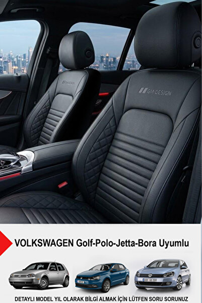 GM-DESIGN İstanbul Serisi Deri Oto Koltuk Kılıfı (VOLKSWAGEN Bora-Golf-Jetta-...