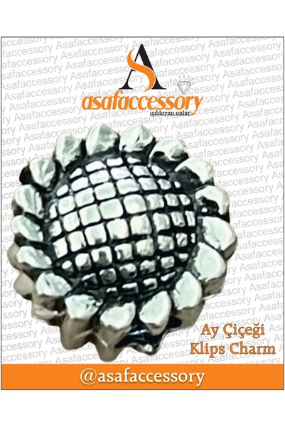 Generic Brand Sunflower Clip Charm Silver