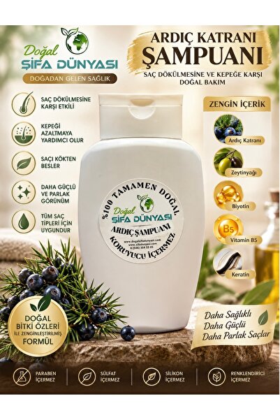 DogalSifaDünyası Ardıç Şampuan 300 ml Saç Dökülmesi ,Kepeğe Karşı ve Egzamaya...