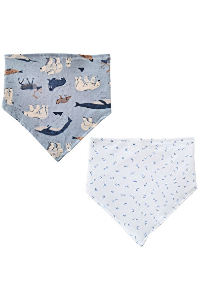 Baby Minik Triangle Scarf Combed Cotton Liquid Proof Drool and Feeding Bib 2 ...