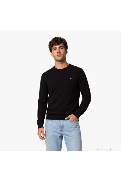 Tommy Hilfiger TJM SLIM ESS LIGHT SWEATER EXT Erkek Siyah Kazak - DM0DM22853