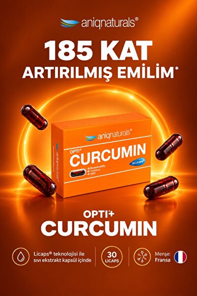 Aniqnaturals OPTI Curcumin 30 Licaps – Zerdeçal Kaynaklı Kurkumin İçeren Takv...