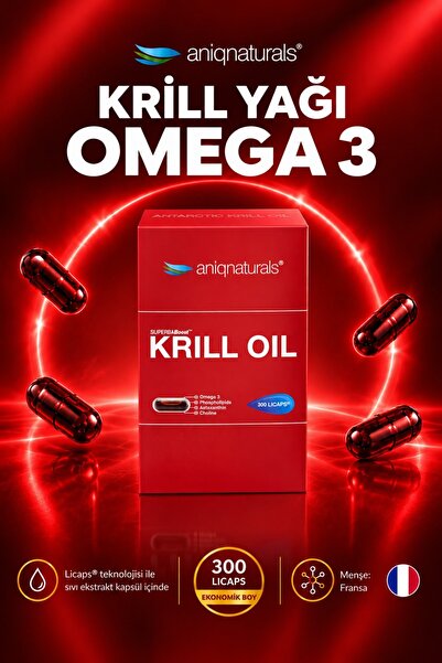 Aniqnaturals Superba boost Krill Oil 300 Licaps Takviye Edici Gıda