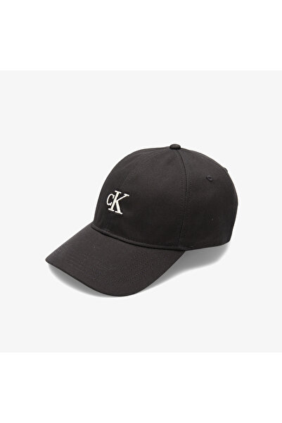 Calvin Klein Monologo Printed Baseball Erkek Siyah Şapka