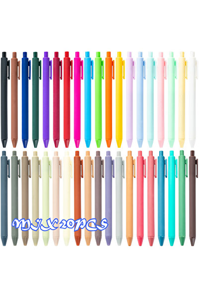 Choice3 MIX 20PCS 5/10/15/20/30/50pcs Ballpoint Pens, Candy Color Plastic Cli...