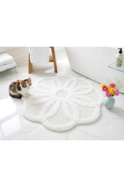 HOMEMOME Yuvarlak Daisy Paspas 100 cm x 100 cm