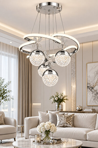 Ulucam Aydınlatma Burgu 4'Toplu Modern Led Avize