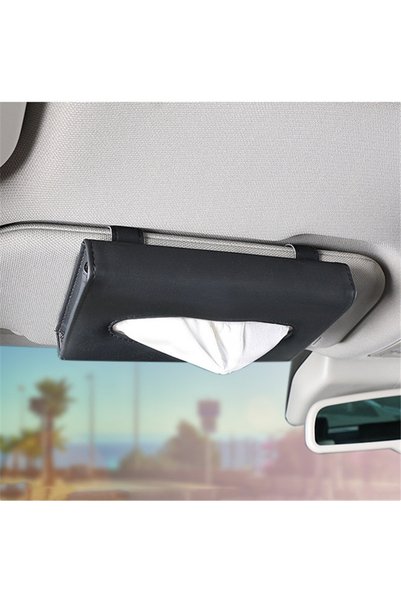 Choice1 Black 1Pcs Car Tissue Box Towel Sets Car Sun Visor Tissue Box Holder ...