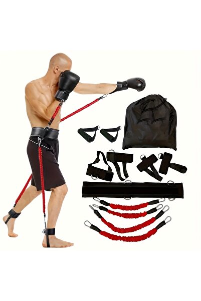Choice 12 Red 12-Piece Heavy Duty Resistance Boxing Training Set for MMA, Hom...